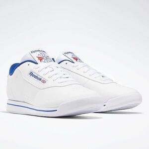 Classic Reebok Princess Sneaker White / Royal
Blue Lace Up Women's 11 / 11.5 GUC